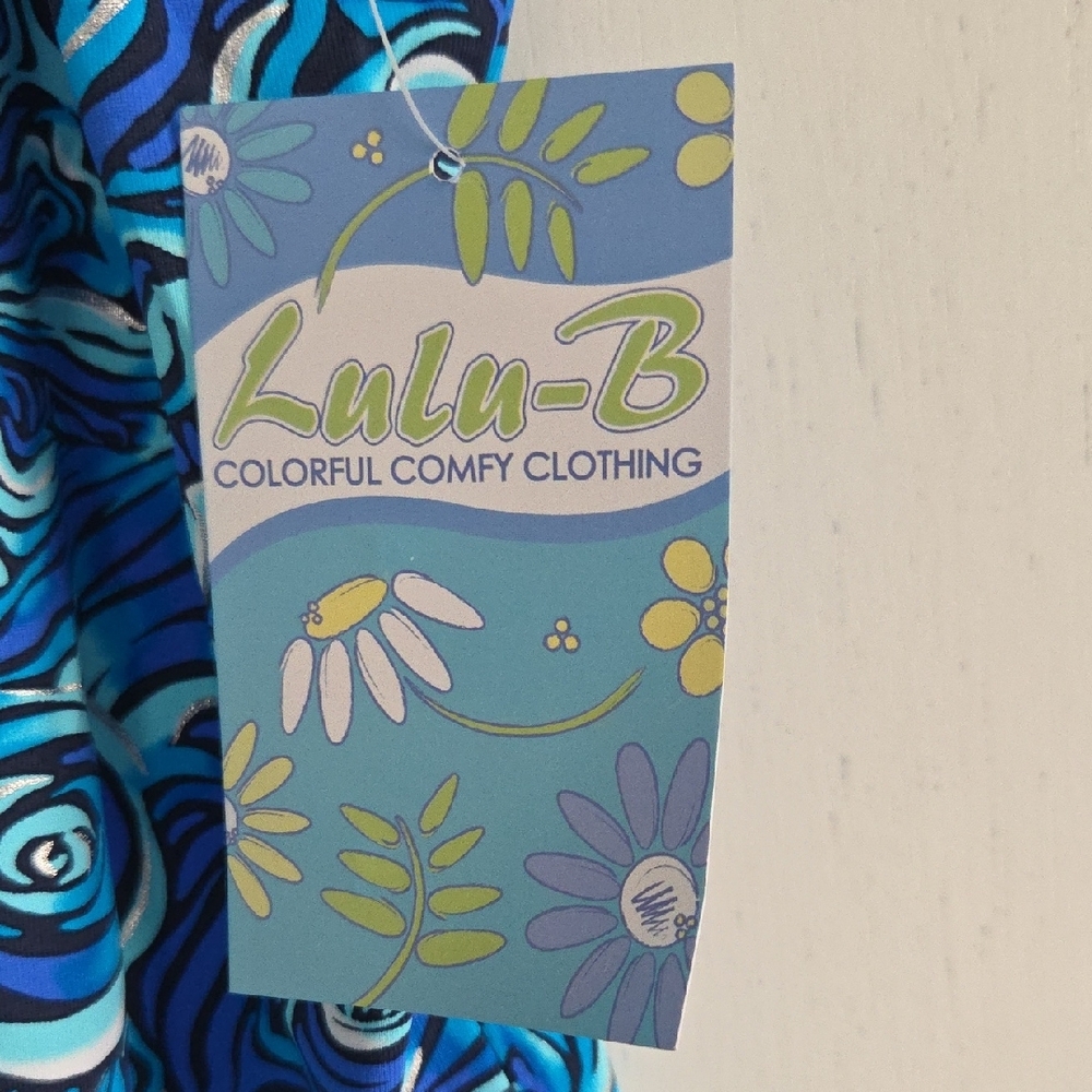 Lulu-B Blue Swirl Sleeveless Top - Picture 2 of 4